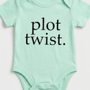 BIBIBLISSBABY Plot Twist Baby Announcement Onesie,Pregnancy Announcement Outfit for Grandparents to be,Baby Shower Reveal (Preemie)