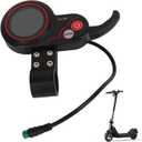 5PIN 36V Electric Scooter LCD Display Meter, 22.2mm/0.87in LH-100 Electric Bike Thumb Throttle with LCD Display Water Proof Connector Control Panel for 24V 36V 48V 60V