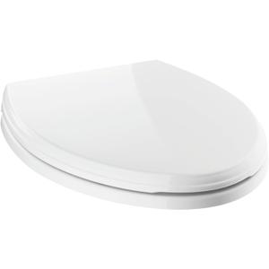 Delta Faucet Wycliffe Slow Close Elongated Toilet Seat with Non-Slip Seat Bumpers, Soft Close Toilet Seat Elongated, Toilet Seat Slow Close, White 811901-WH