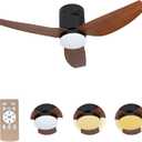 Xcity Ceiling Fan with Lights and Remote, Low Profile Ceiling Fan with 3 Color Lighting Modes, Quiet Flush Mount Ceiling Fan for Bedroom, Living Room, and Home Indoor Use, 40 Inch Low Profile