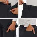 MAGCOMSEN Women's Fleece Lined Winter Hiking Waterproof Insulated Outdoor Snow Ski Softshell Pants for Cold Weather (Black)