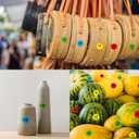 2 x 5760 PCS Pre-Priced Pricing Stickers, Sale Labels in 4 Bright Colors (Yellow/Red/Green/Cyan), Price Tag Stickers for Yard/Garage Sale, Flea Market (3/4 in Diameter)