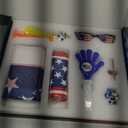 Soccer Fan Gear Set for 2026 World Tournament, Soccer Party Favors Kit with Flag,Scarf, Face Paint, Clapper, Horn&Glasses,Supporter Accessories for Game Day, Sports Event, Gift