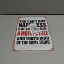 Motorcycle Decor Motorcycle Metal Tin Sign You Can't Buy Happiness But You Can Buy Motorcycle Wall Art Garage Signs For Man Man Cave Decoration 8x12 Inch (Color14)