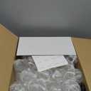 48 piece Stemless Unbreakable Crystal Clear Plastic Wine Glasses Set of 48 Small (10 Ounce - Gold Rim)