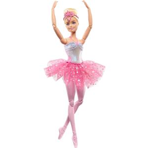 Barbie Dreamtopia Doll, Twinkle Lights Posable Ballerina with 5 Light-Up Shows, Sparkly Pink Tutu, Blonde Hair & Hair Accessory