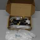 10 Pack 3 Inch Cabinet Pulls knurled Matte Black and Champagne Bronze Kitchen Cabinet Handles Aluminum and Zinc Alloy Drawer Pulls Solid Cabinet Hardware (3'' Hole Center(76mm))