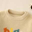 IZYJOY Big Sister Sweater Toddler Baby Girl Knit Embroidery Long Sleeve Pullover Sweatshirt Warm Fall Winter Top Clothes