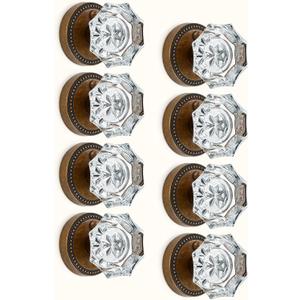 Asidrama 8 Pack Antique Brass Privacy Crystal Door Knobs
Privacy Lock for Bedroom & Bath,Glass Design,Heavy Duty,Fits Left & Right,Easy Install