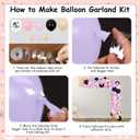 JOYMEMO Halloween 1st Birthday Decorations Girl, Spooky One Backdrop Tablecloth with Pink Purple Halloween Balloon Garland Arch Kit, The Spooky One Cake Topper Cupcake Toppers Party Supplies