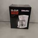 MUELLER HOME 12-Cup Pink Coffee Maker - Borosilicate Carafe, Auto-Off, Pink Kitchen Accessories, Reusable Filter, Anti-Drip, Appliances, Keep-Warm Function, Kitchen Décor