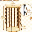 Chip Rack Display Stand, 5 Tier 40 Clips Snack Organizer with Rotating Wooden Base, Chip Holder Stand Candy Display for Countertop, Concession Stand, Party, Retail, Office Snack Display Rack