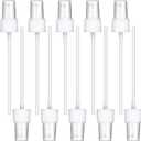 IANFAN 10 Pcs Spray Bottle Top, Fine Mist Spray Caps Nozzle Sprayer Tops Replacement with Dip Tube Replacement Plastic Sprayer Pump for Essential Oil Bottles (20/410 Cap Size)