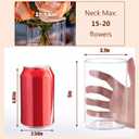 5 Inch Small Glass Cylinder Vases for Centerpieces | 12pcs Clear Flower Vase for Wedding Decorations, Floating Candle Vases in Bulk, Hurricane Candle Holders for Table, Home Dcor