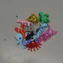 Honoson 12 Pcs 3D Printed Animal Fidget 3D Mini Animal Flexible Cute Articulated Small Stress Pet Relief Fidget for Adult Party Favors Home Display(6-10cm,Marine Animals)