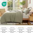 MILDLY Super Soft Duvet Cover 2pcs - 100% Washed Microfiber Mist Sage Twin/Twin XL Comforter Cover Set with Zipper Closure & Corner Ties (No Comforter)