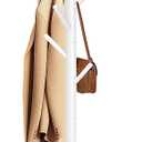 Wooden Coat Rack, Free Standing Coat Rack with 8 Hooks 3 Adjustable Heights for Clothes, Hats, Handbags, Coat Tree Easy Assembly for Entryway, Bedroom, Hallway, Office (New White) (1PC)