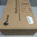 Mini Fridge Stand with Silicone Drip Tray, Universal Adjustable Base with 12 Strong Feet, 23.6" x 23.6" Mini Fridge Mat, Suitable for Small Refrigerator, Portable Compact Washer or Dryer, Black