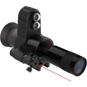 Digital Night Vision Scope with Rifle Crosshair, 8-20X Night Vision Monocular Hunting Telescope, Red Light Auxiliary Sight, Suitable for Full Dark Outdoor Hunting Environment