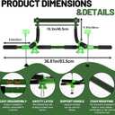 Doorway Swing for Kids & Door Pull Up Bar for Adults, Indoor Kid Swing with 4 Accessories, Multi-Function Doorway Gym, Fits Door Frame 24.41-30.51'' W x 3.94-6.69'' Thickness (Dark green)
