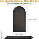 Silicone Coffee Mat,15.8"x7.9" Coffee Bar Mats for Countertop,Espresso Mat, Silicone Heat Resistant Mat for Espresso Machine/Coffee MakerBlack