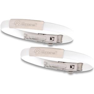 iRenew Energized Well Being Health Fashion Bracelet (White 2 Pack) May promote: Strength, Balance and Endurance Energy Bracelet.