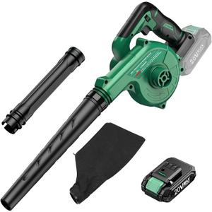 K I M O. Cordless Leaf Blower Vacuum Combo 4 IN 1, 3 Nozzles for Inflation & Compression,3 Modes & Variable Speed, 20000RPM 150MPH, 2000mAh Battery, Extended Tube, Mini Leaf Blowers for Lawn Care|Yard