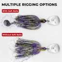 MadBite by KastKing Bladed Jig Fishing Lures, Multi-Color Kits, Irresistible Vibrating Action, Sticky-Sharp Heavy-Wire Needle Point Hooks, Popular 3/8 oz and 1/2 oz Sizes, Includes Storage Box