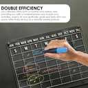 Acrylic Magnetic Monthly & Weekly Calendar for Fridge - Clear Dry Erase Board Set of 2 with 6 Color Markers (5 Colors), Reusable Planner for Home, Office (16"x12") - Gratitude and Goal Tracker