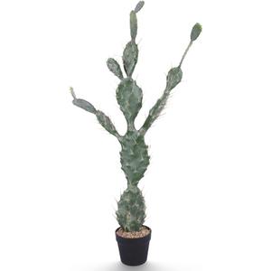 Artificial Cactus Potted Plant 43 Inch Faux Desert Cacti Fake Big Cactus Plant with Black Planter for Home Garden Office Indoor Outdoor Decoration
