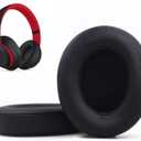 Replacement Ear Pads Cushions Compatible with Beats Studio 3.0/2.0, Headphone Ear Covers with High Density Memory Foam, Soft Leather, Adaptive Beats Noise Cancelling Headphones Replacement Earpads (Black)