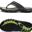 Pulltop Flip Flops for Men, Mens Thong Sandals Waterproof Shower Sandals Summer Outdoor Slippers Non Slip Beach Sandals for Men, 11 Grey