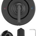 Replacement Trim Kit for Moen Chateau Shower Faucet (Valve & Cartridge Not Included), Pull-On Push-Off Knob Handle Design, Matte Black
