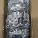 3/8" Cabinet Hinge Satin Nickel,50 Pack (25 Pairs) Self Closing Hinges for Kitchen/Bathroom/Furniture Cabinets & Doors,Decorative Cabinet Hardware Kitchen Cabinet Door Hinges