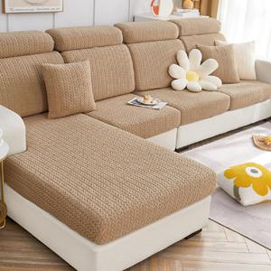 Magic Sofa Covers Soothing Home Sofa Cushion Covers Sofa Hero Covers for Couch Magic Couch Covers Stretch Slipcovers for Couches and Sofas (Wheat-Camel Brown,Large Single Seat Cover)
