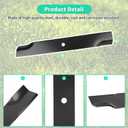 601124 High Lift Blades for 54" Deck, 797696 Mower Blades Compatible with Hu-stler Raptor SD, Fastrak, Super Z Series Lawn Mower, Replaces 601012, 601013, 602416, 797704, 797712, 6 Pack