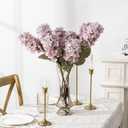 Ttranewsoo Fake Hydrangea Silk Flowers with Stems,Faux Hydrangea Artificial Flowers Purple for Home Wedding,Dried Hydrangea Artificial Flowers Bouquet Vase Decor 24"Light Purple 8pcs No Vase