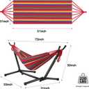 Goutime Children's Hammock with Stand, 220 lb Capacity, with Portable Carrying Bag, Kids Hammocks for Indoor, Outdoor, Patio, Deck, Yard, Beach (Red Stripe, Child Size)