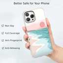 Case for iPhone 14 Pro Max with Minimalistic Design,Aesthetic Boho Summer Beach Sunset Pattern for Men Women,Clear Slim Soft TPU Bumper Case,6.7(Beach,14pm)