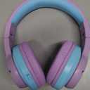 iClever BTH12 Kids Bluetooth Headphones,Colorful LED Lights Kids Headphones Wireless,74/85dBA Safe Volume,85H Playtime,Fast Charging,Bluetooth 5.2,Over Ear,Built-in Mic for iPad/Tablet/Airplane,Purple