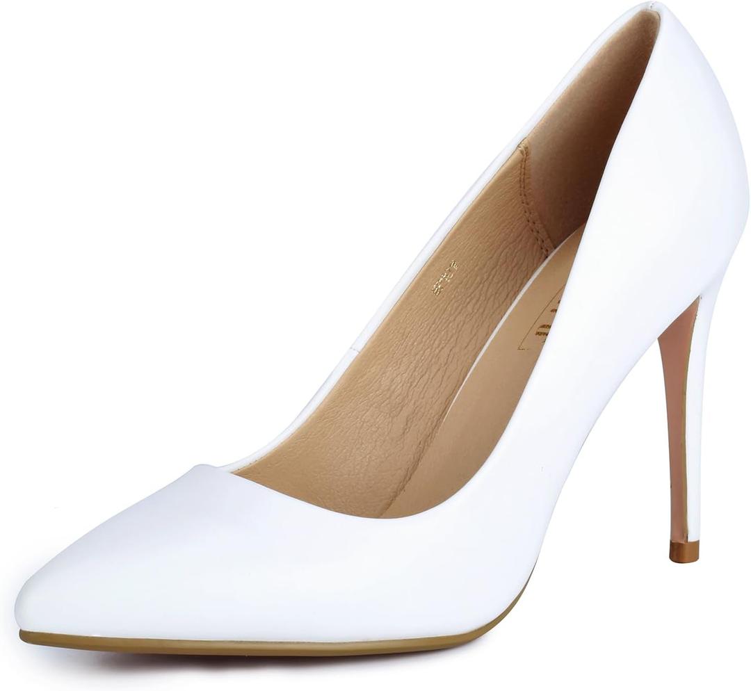 IDIFU Women's IN4 Classic Pointed Toe High Heels Pumps Wedding Dress Office Shoes (6)