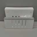 LUKETURE Desk Side Storage, 2 Tier Steel Side Desk Organizer, No Drill Laptop Holder, Clamp on Laptop Mount with Pen Holder, Fits Flat Edge Tables 0.3" to 2.8" (White, L(2 Tier))