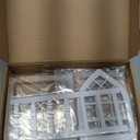 48 Pcs Interchangeable Seasonal Tiered Tray Decor Set Farmhouse Patriotic Summer Tiered Decoration Include Wood Frames with Ladders Card Bow Knot Tray Not Included(Modern Color,Farmhouse Home Kitchen)