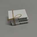 LIVDUCOT Farmhouse Mini White Decorative Books for Tiered Tray Decor - Wooden Book Stack Faux Books for Coffee Table Living Room Decoration - Small Shelf Decor Accent (home sweet home)