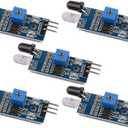 DAOKI 5 PCS IR Infrared Obstacle Avoidance Sensor Module for Arduino Smart Car Robot 3-Wire