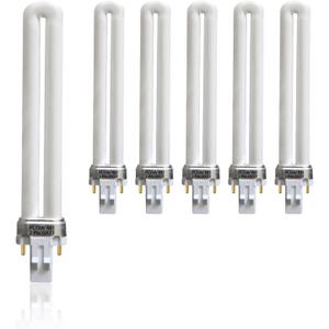 (6 Pack) 13 Watt Single Tube 2 Pin GX23 Base,PL-13W GX23 4100K Compact Fluorescent Light Bulb, Replaces Philips PLS13W41, Sylvania CF13DS/841/ECO,PL13/SP41K (4100K Cool White)