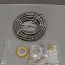 Dishwasher Hose Installation Kit - Includes Water Supply Line, 3/8" Compression Water Splitter, 3/4" FHT Elbow, and 3/8" MIP Elbow (18 FT)