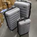Samsonite Omni 2 Hardside 3 Piece Set - Includes Global Carry-On, Medium, & Large Checked Suitcases - 360 Dual Spinner Wheels - Integrated TSA Lock & Expansion - Artic Silver
