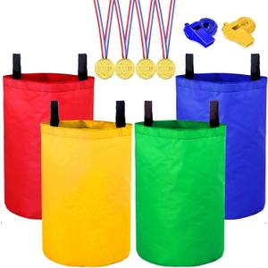 Potato Sack Race Bags, Colorful Durable Sack Race Bags Outdoor Lawn Games for Kids & Childrens, No Odors or Messy Fibers, Birthday Party and Outdoor Family Games Set, 22.9” x 27.5”