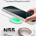 OTOFLY for iPhone 16 Pro Max Case, Compatible with MagSafe, Shockproof Magnetic Silicone Case for iPhone 16 Pro Max,[Military Grade Protection] [2 Pack Screen Protectors], Stone